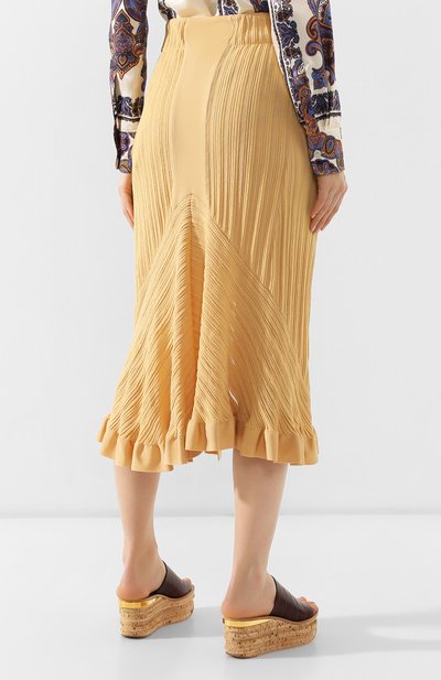 Юбка-миди CHLOÉ бежевого цвета по цене 153000 руб., арт. CHC19UMJ05550, фото 4 Юбка-миди CHLOÉ, арт. CHC19UMJ05550, фото 4