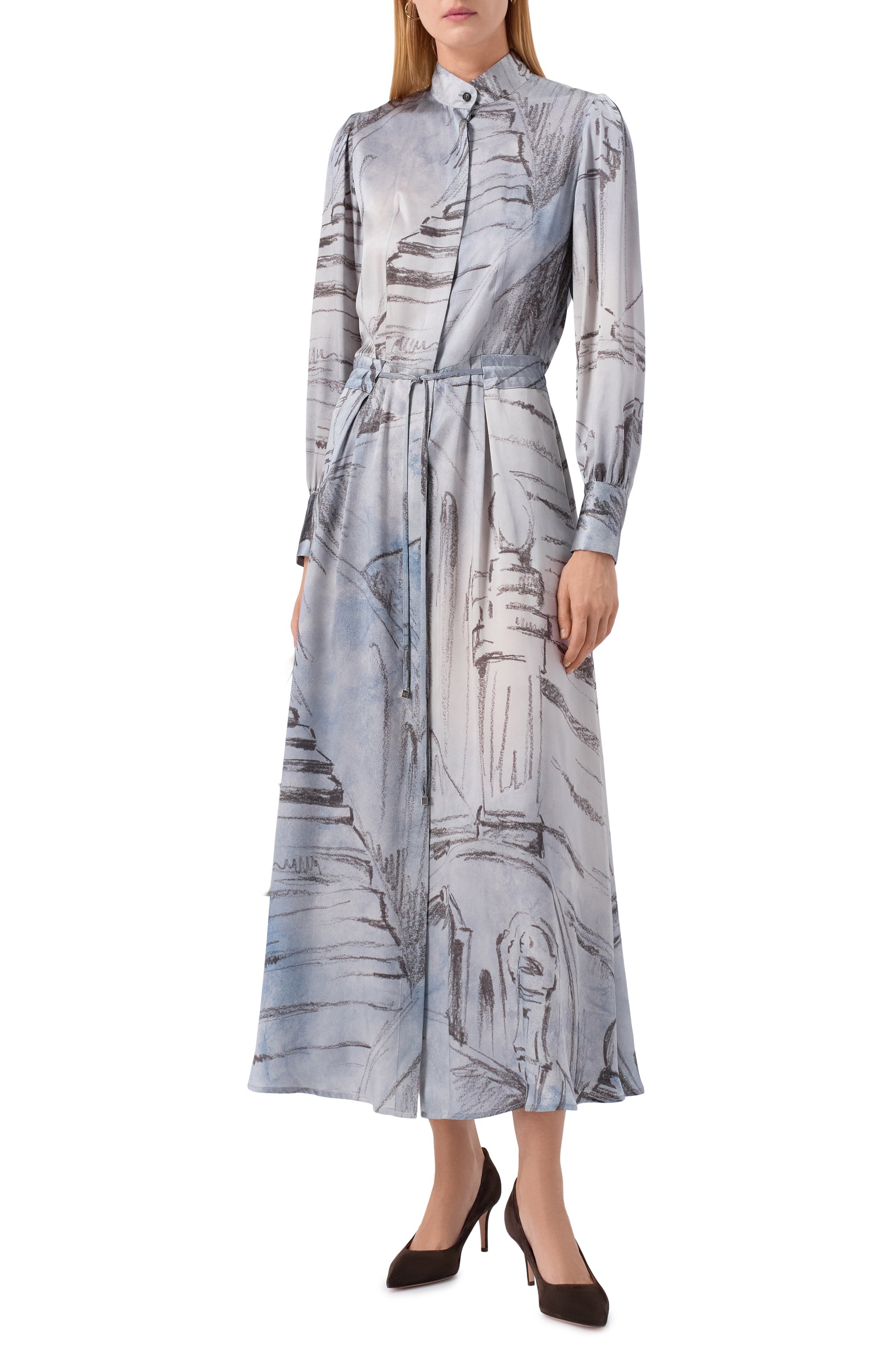 Шелковое платье KITON, арт. D52302K0585G10, фото 2