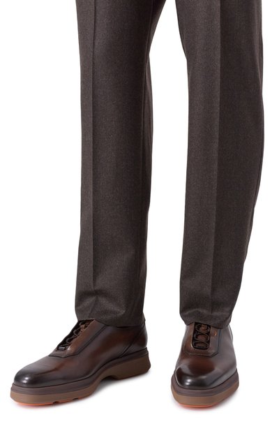 Кожаные оксфорды easy nova SANTONI, арт. MGEG19170TTAXLAS, фото 3