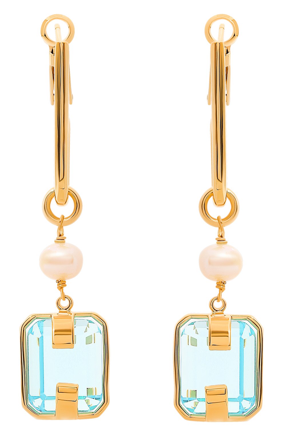 Серьги с жемчугом и кристаллами CRYSTALLINE JEWELLERY голубого цвета по цене 13860 руб., арт. 381YNN, фото 1 Серьги с жемчугом и кристаллами CRYSTALLINE JEWELLERY, арт. 381YNN, фото 1