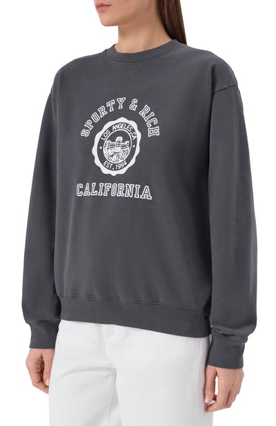 Хлопковый свитшот SPORTY AND RICH, арт. ST07164508BA02, фото 3