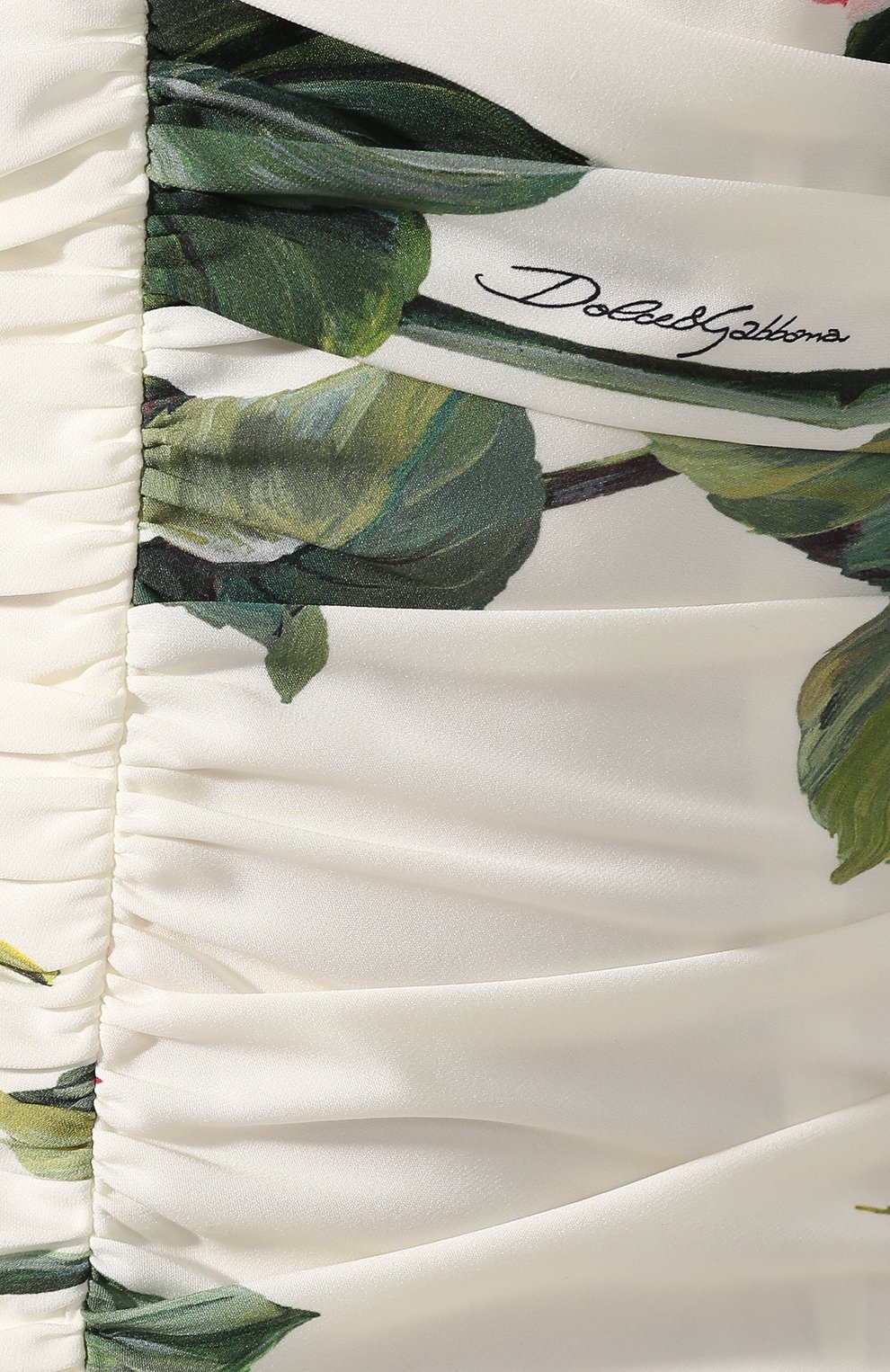 Шелковое платье DOLCE & GABBANA белого цвета по цене 291000 руб., арт. F6G9HT/FSAZD, фото 5 Шелковое платье DOLCE & GABBANA, арт. F6G9HT/FSAZD, фото 5