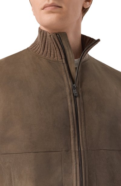 Комбинированный кардиган CORNELIANI темно-бежевого цвета по цене 228500 руб., арт. 28L5D9/2A20216, фото 5 Комбинированный кардиган CORNELIANI, арт. 28L5D9/2A20216, фото 5