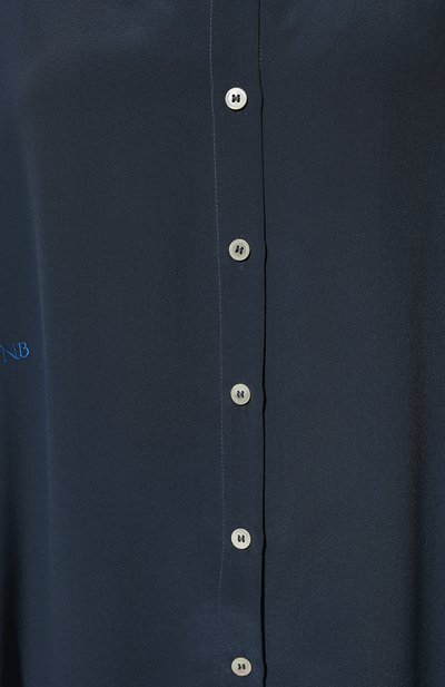 Шелковая рубашка NOBLE&BRULEE синего цвета по цене 71500 руб., арт. NB010222/08, фото 5 Шелковая рубашка NOBLE&BRULEE, арт. NB010222/08, фото 5