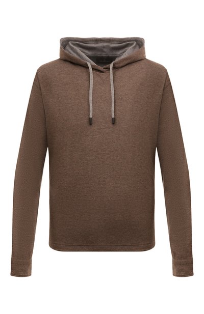 Мужской худи из хлопка и кашемира CAPOBIANCO, арт. 17M433.LB00.