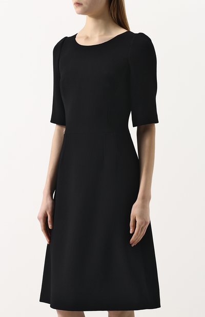 Однотонное приталенное платье-миди с коротким рукавом DOLCE & GABBANA, арт. F68A2Z/FU2TZ, фото 3