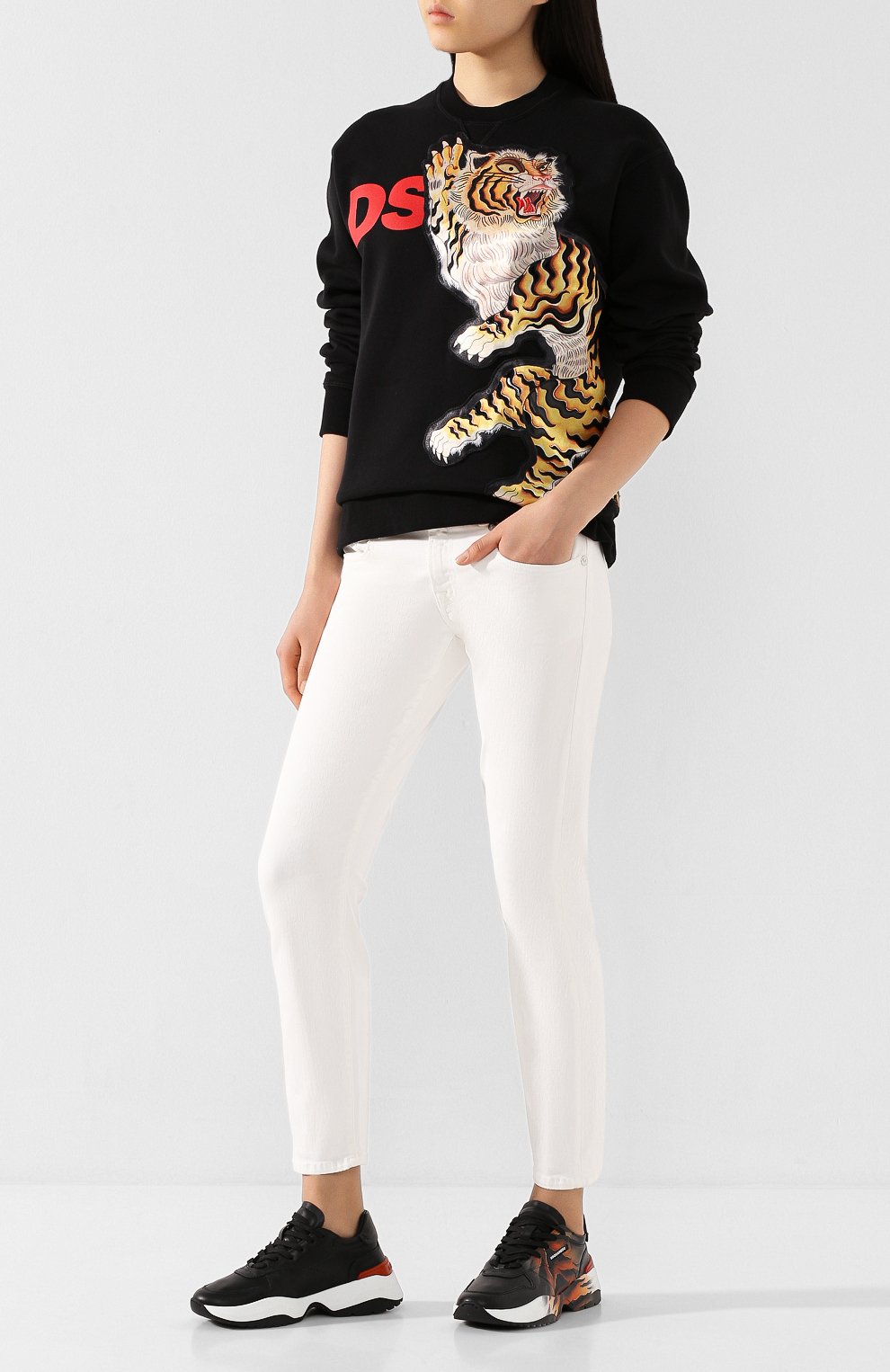 Хлопковый свитшот DSQUARED2 черного цвета по цене 53800 руб., арт. S72GU0265/S25042, фото 2 Хлопковый свитшот DSQUARED2, арт. S72GU0265/S25042, фото 2