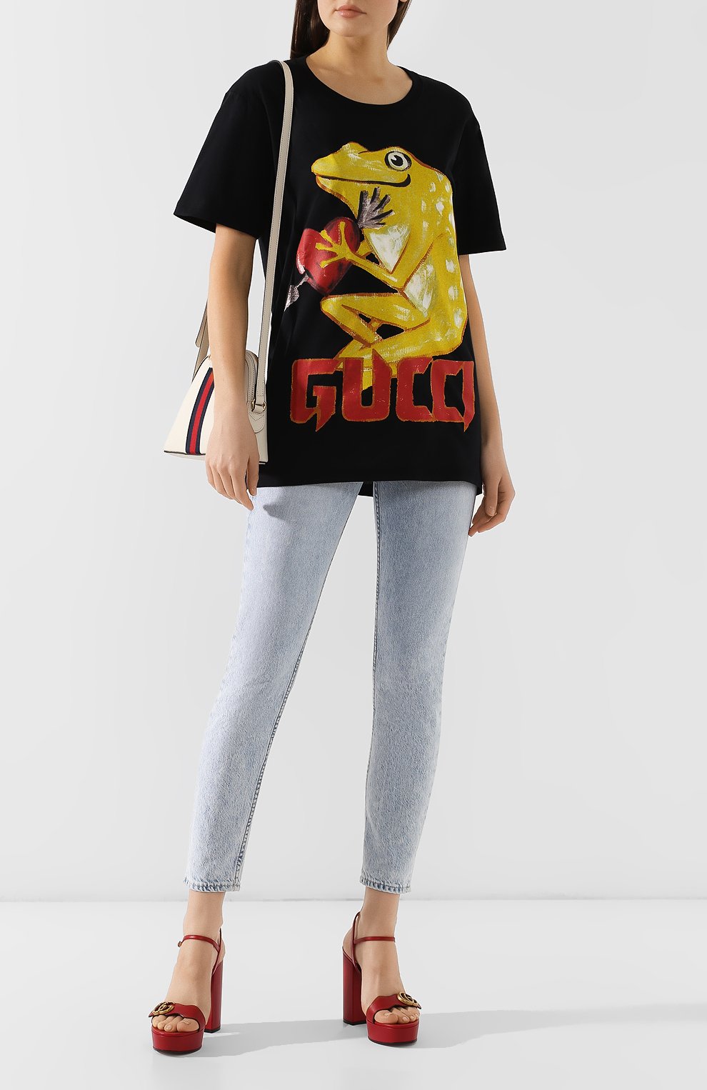 Хлопковая футболка GUCCI черного цвета по цене 29000 руб., арт. 492347/XJBIC, фото 2 Хлопковая футболка GUCCI, арт. 492347/XJBIC, фото 2