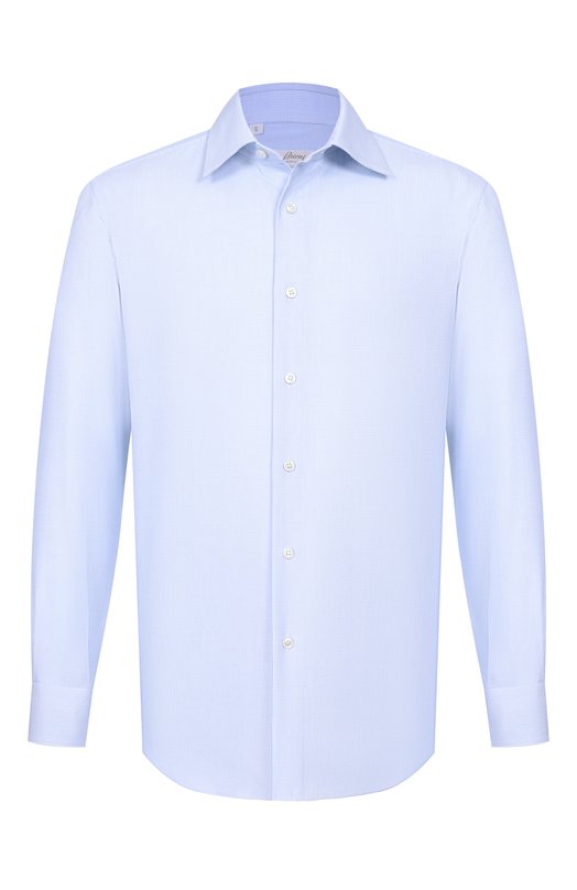 Хлопковая сорочка Brioni RCB40L/0D04V Голубой RCB40L/0D04V