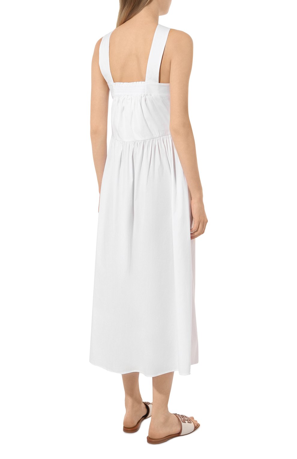 Хлопковое платье WEEKEND MAX MARA белого цвета по цене 45160 руб., арт. STELVIO 241622107, фото 4 Хлопковое платье WEEKEND MAX MARA, арт. STELVIO 241622107, фото 4