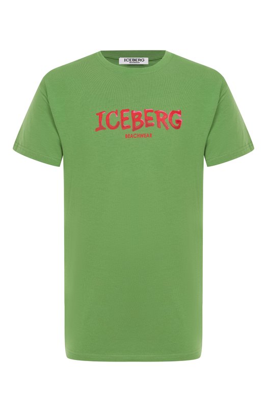 Хлопковая футболка Iceberg ICE25MTS01 Зелёный ICE25MTS01