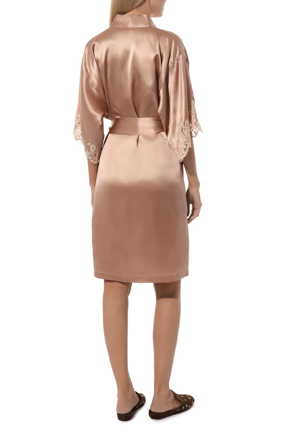 Халат из шелка и хлопка LISE CHARMEL бежевого цвета по цене 49150 руб., арт. ALC2080, фото 4 Халат из шелка и хлопка LISE CHARMEL, арт. ALC2080, фото 4