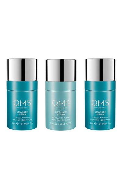 Мужского набор &quot;интенсивное обновление&quot; c коллагеном collagen + exfoliant set strong (3x30ml) QMS MEDICOSMETICS, арт. 2003100