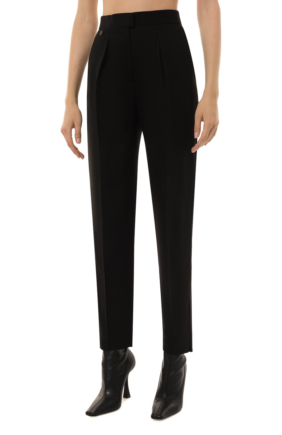 Шерстяные брюки AGNONA черного цвета по цене 147500 руб., арт. T70713E/U3030E, фото 3 Шерстяные брюки AGNONA, арт. T70713E/U3030E, фото 3