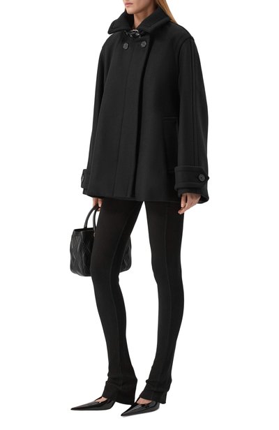 Шерстяное полупальто LANVIN черного цвета по цене 387000 руб., арт. RW-C00022-4724-A26, фото 2 Шерстяное полупальто LANVIN, арт. RW-C00022-4724-A26, фото 2