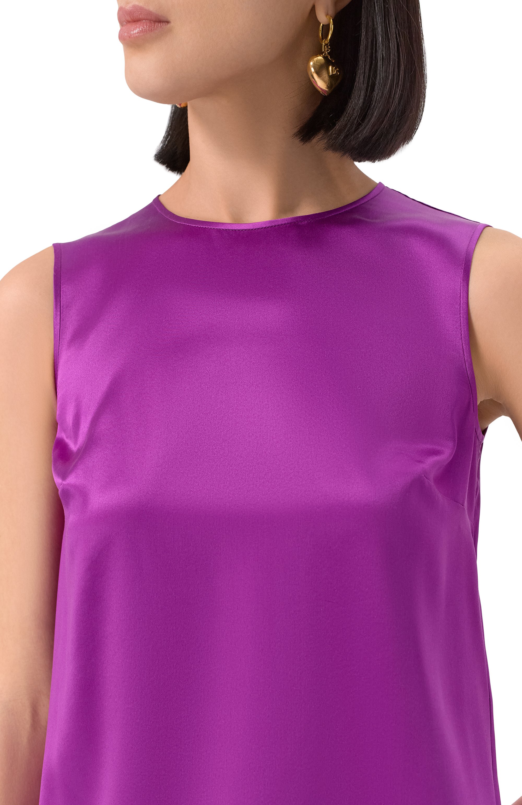 Атласный топ DOLCE & GABBANA, арт. F7ZZCT/FU1AU, фото 5