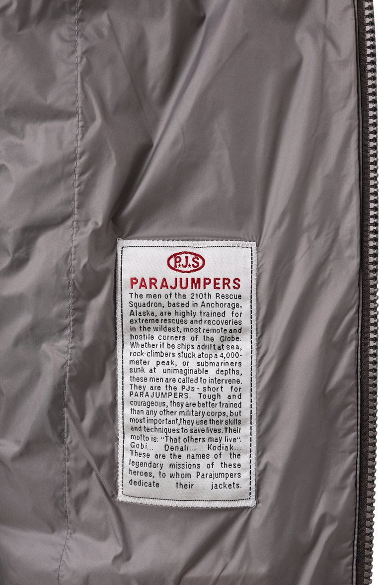 Мужская пуховая куртка PARAJUMPERS темно-синего цвета, арт. PMPUSL02 | Фото 7 (Рукава: Длинные; Материал подклада: Синтетический материал; Длина (верхняя одежда): Короткие; Материал утеплителя: Пух и перо; Материал внешний: Синтетический материал; Мужское Кросс-КТ: Куртка-пуховая; Стили: Кэжуэл; Кросс-КТ: Утепленные)