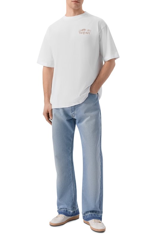 Хлопковая футболка Comme des Fuckdown CFABW01670 Белый  CFABW01670 Фото 2