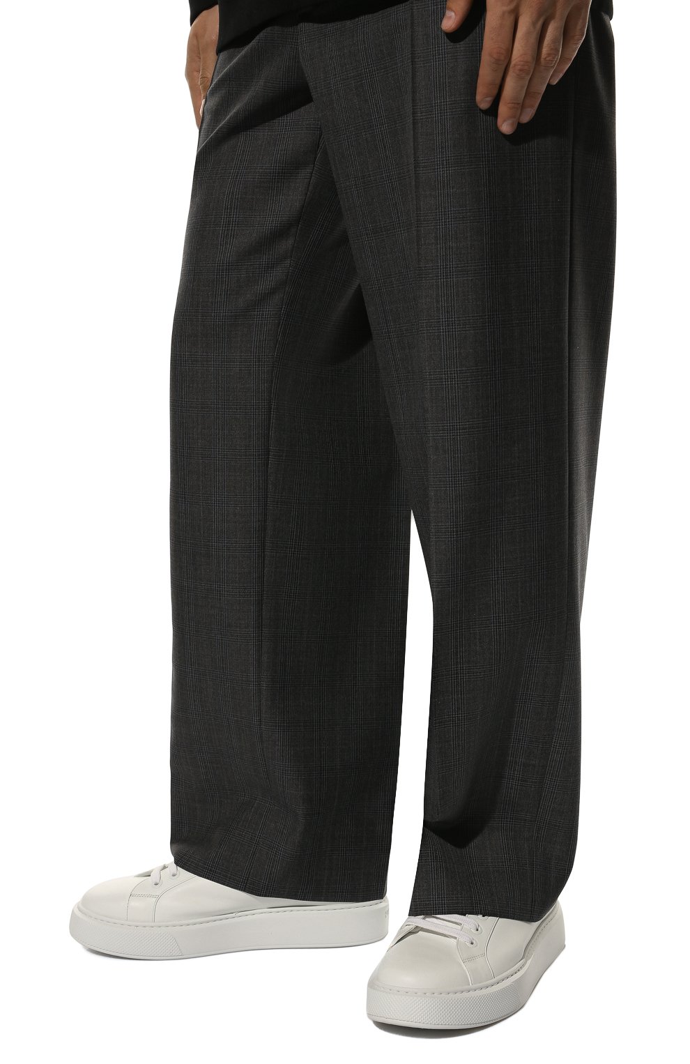 Кожаные кеды PRADA, арт. 4E3583-3G4I-F0964, фото 3