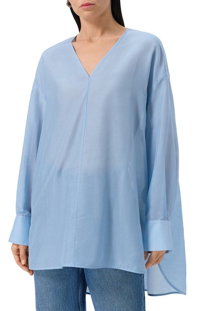 Блузка из хлопка и шелка 12 STOREEZ, арт. 125275, фото 3