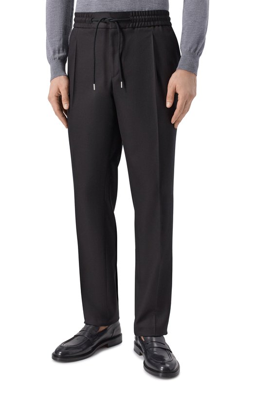 Брюки из лиоцелла и хлопка HUGO 50554856 Чёрный  50554856 Фото 3