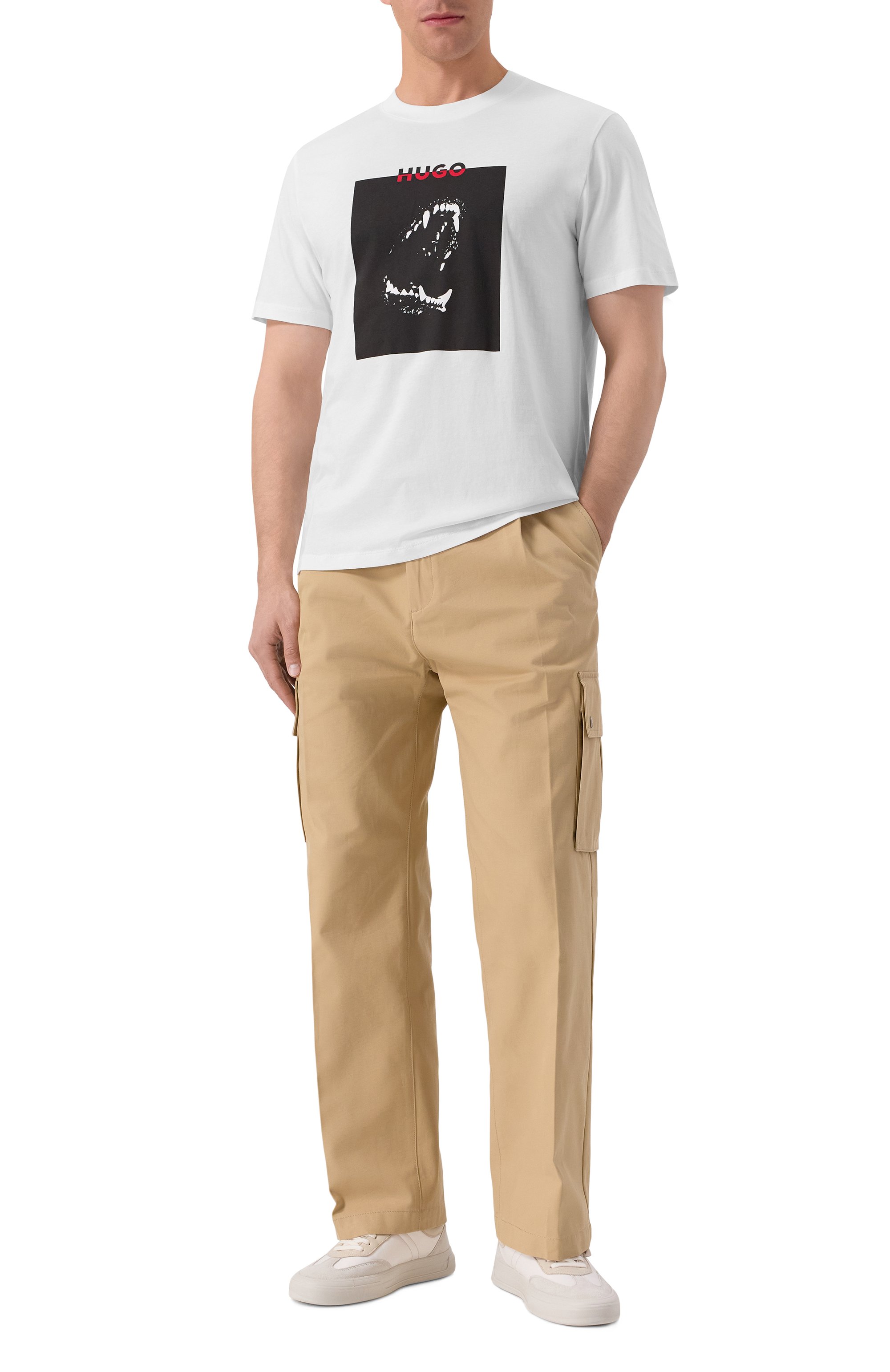Хлопковая футболка HUGO, арт. 50542734, фото 2