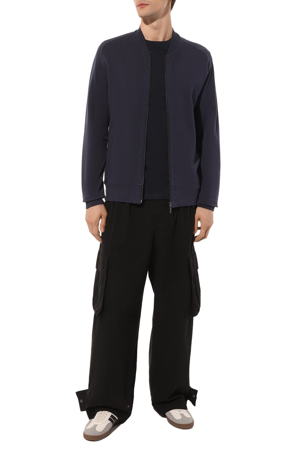 Хлопковая футболка BOSS ORANGE темно-синего цвета по цене 7490 руб., арт. 50508243, фото 2 Хлопковая футболка BOSS ORANGE, арт. 50508243, фото 2