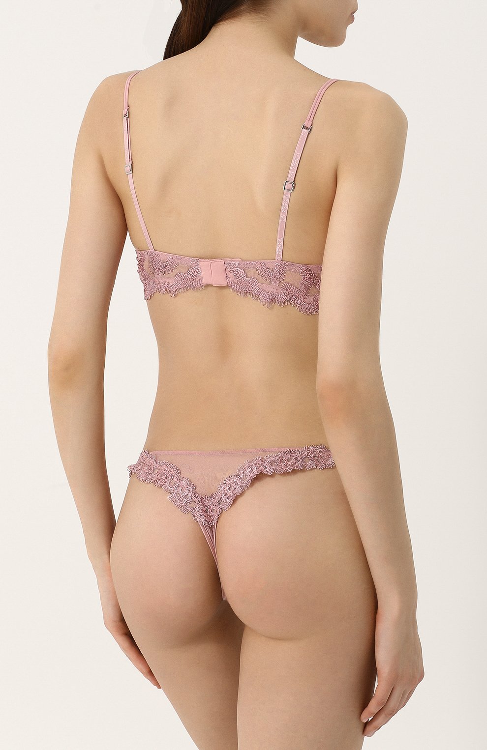 Однотонные кружевные трусы-стринги LA PERLA, арт. 0015930, фото 3
