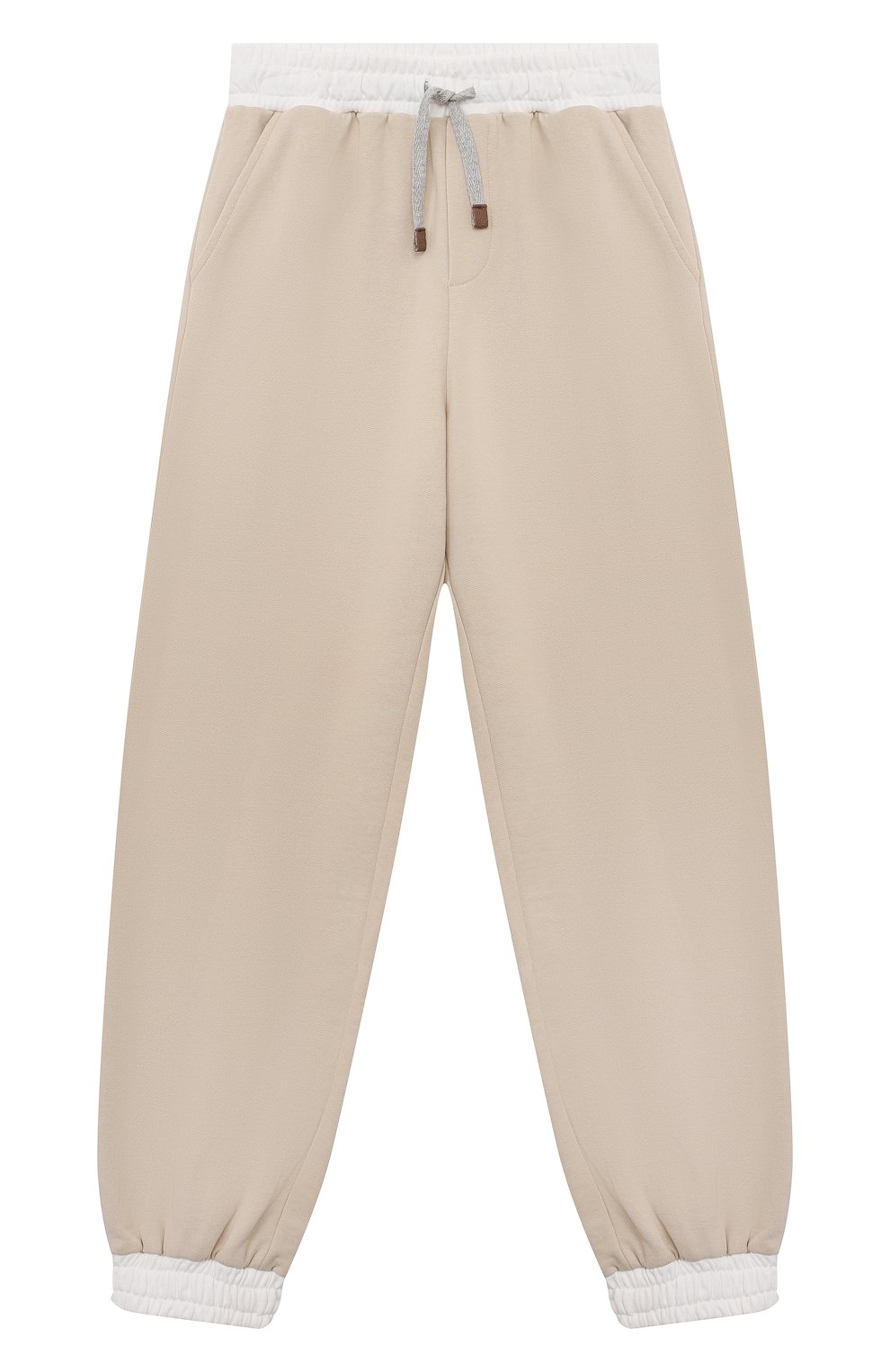 Хлопковые джоггеры ELEVENTY светло-бежевого цвета по цене 9240 руб., арт. EU6Q60 Z1293/12-16, фото 1 Хлопковые джоггеры ELEVENTY, арт. EU6Q60 Z1293/12-16, фото 1