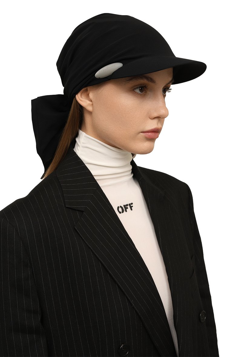 Женская бейсболка GIORGIO ARMANI черного цвета, арт. 797104/1P508 | Фото 2 (Материал: Синтетический материал, Текстиль; Нос: Не проставлено)