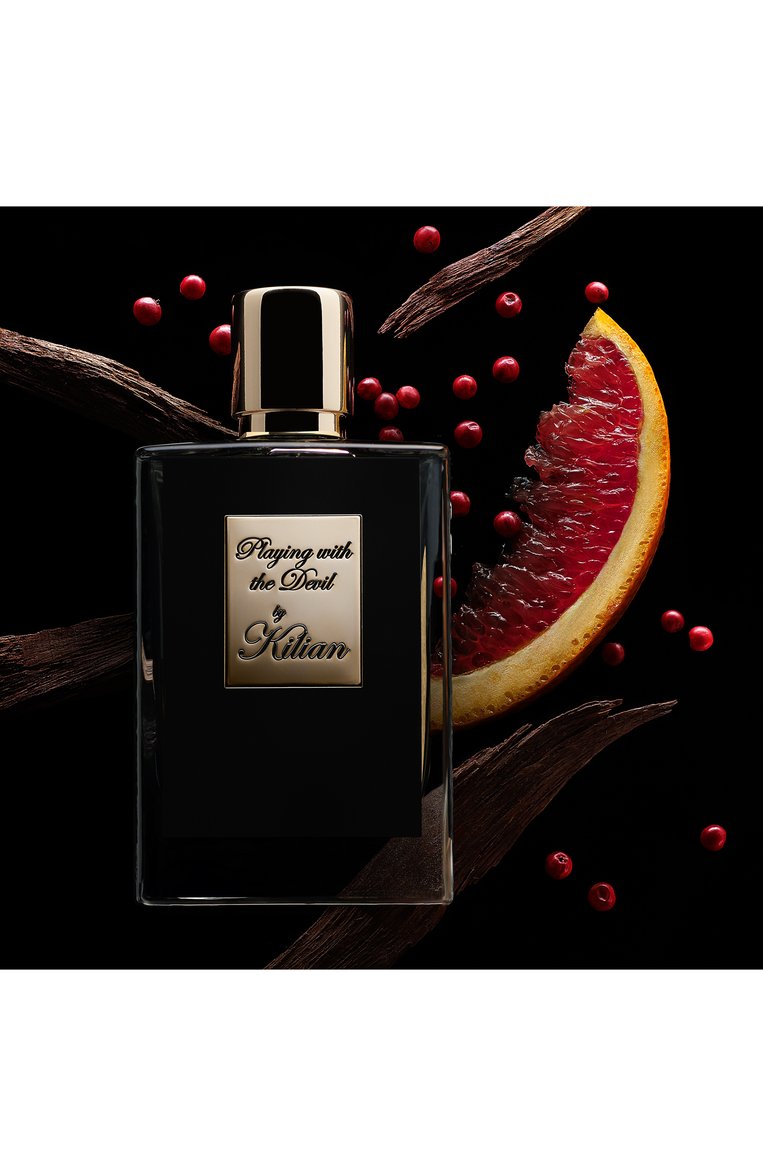 Парфюмерная вода playing with the devil (50ml) KILIAN PARIS бесцветного цвета, арт. 3700550218272 | Фото 5 (Тип продукта - парфюмерия: Парфюмерная вода; Региональные ограничения белый список (Axapta Mercury): Не проставлено; Нос: Не проставлено; Ограничения доставки: flammable)