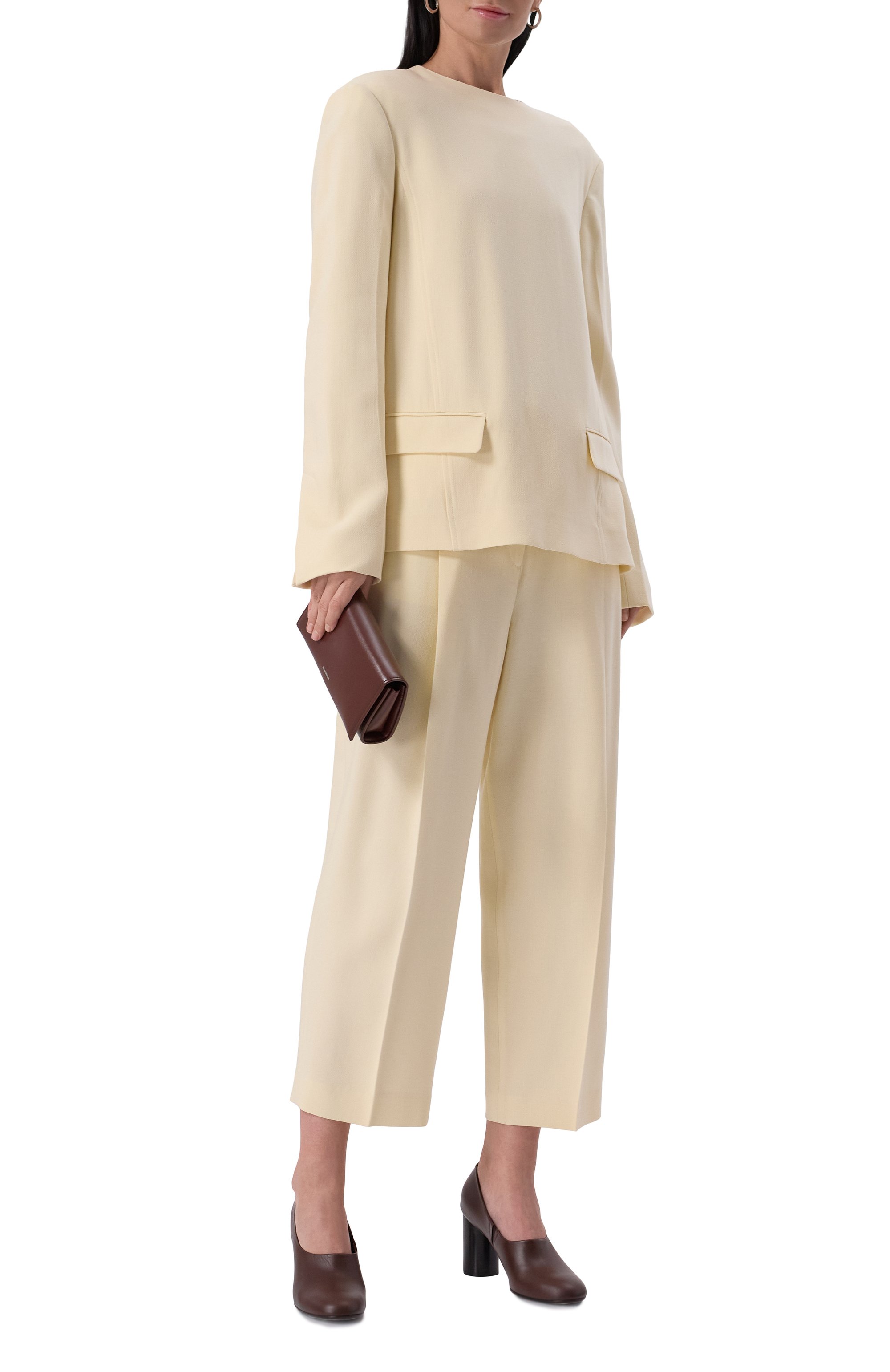 Брюки из вискозы и шерсти TOTEME, арт. 251-WRB0254-FB0335, фото 2