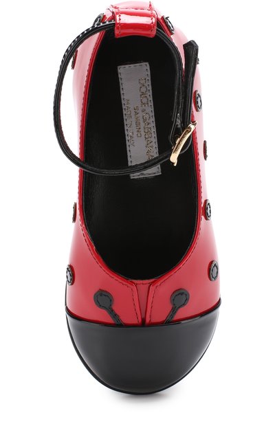 Лаковые балетки с контрастным декором DOLCE & GABBANA, арт. 0132/D20054/AC457/19-28, фото 4