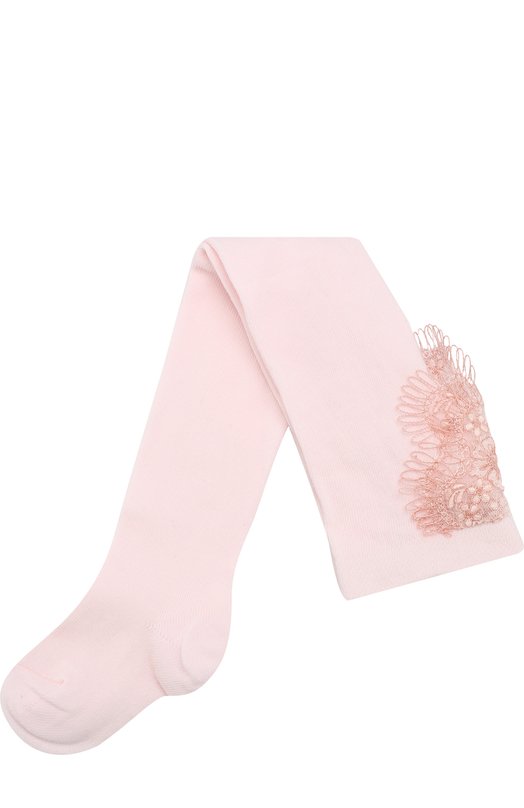 

Хлопковые колготки с декором La Perla, Розовый