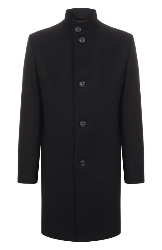 Шерстяное пальто HUGO 50546551 Чёрный 50546551