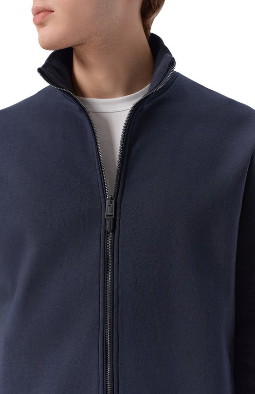 Хлопковая толстовка Canali T0942/MJ02447 Синий  T0942/MJ02447 Фото 5