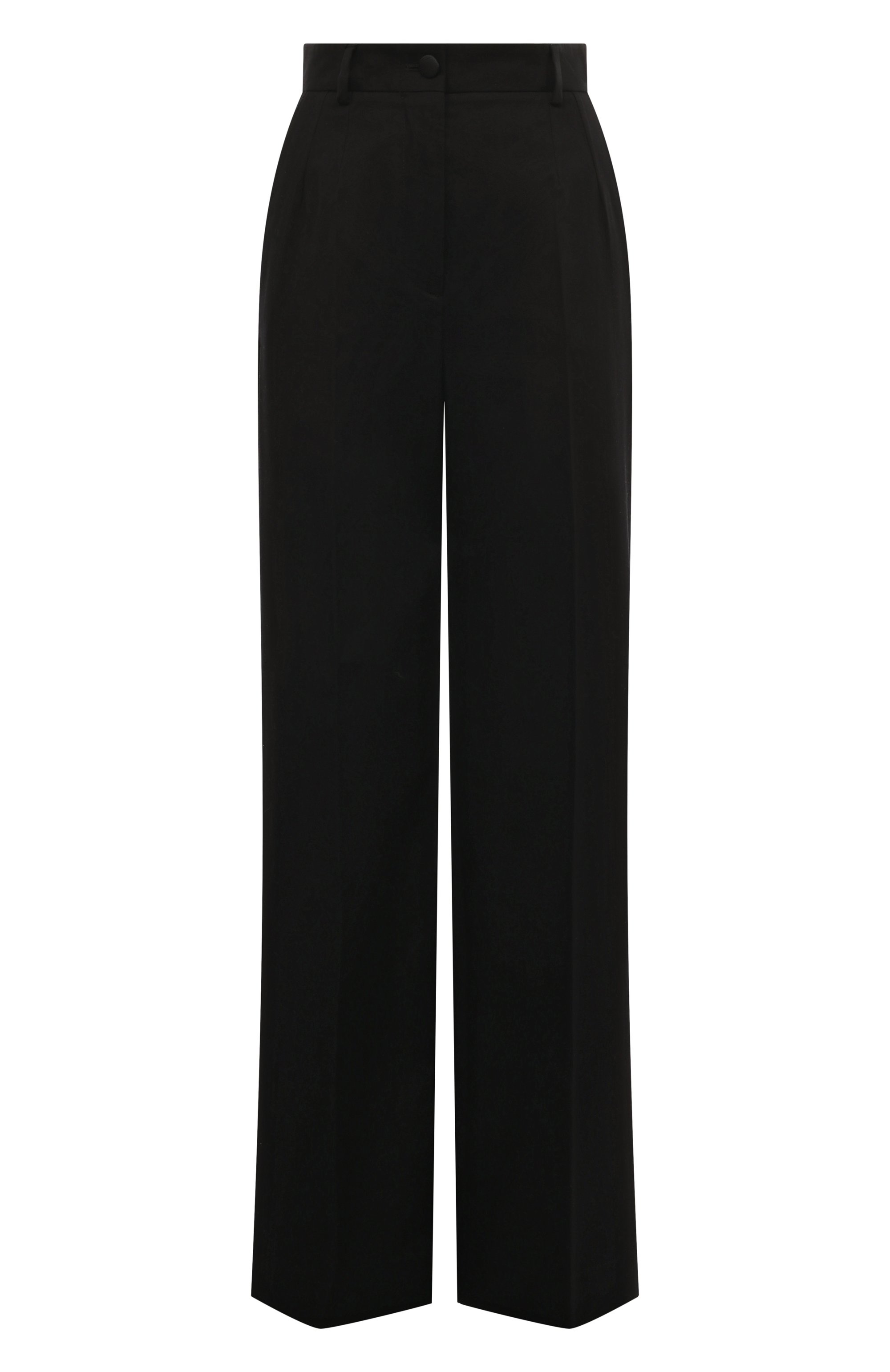 Хлопковые брюки DOLCE & GABBANA черного цвета по цене 94600 руб., арт. FTC20T/GDCDD, фото 1 Хлопковые брюки DOLCE & GABBANA, арт. FTC20T/GDCDD, фото 1