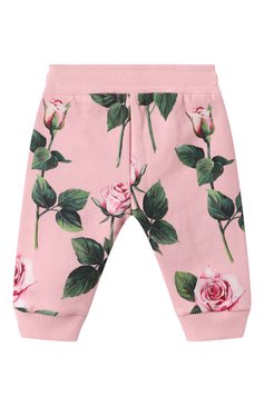 Детские хлопковые джоггеры DOLCE & GABBANA розового цвета, арт. L2JPC9/HS7P1 | Фото 2 (Нос: Не проставлено; Материал сплава: Проставлено; Кросс-КТ НВ: Джоггеры; Материал внешний: Хлопок; Ростовка одежда: 3 мес | 62 см, 6 мес | 68 см, 9 мес | 74 см, 24 мес | 92 см, 18 мес | 86 см, 12 мес | 80 см)