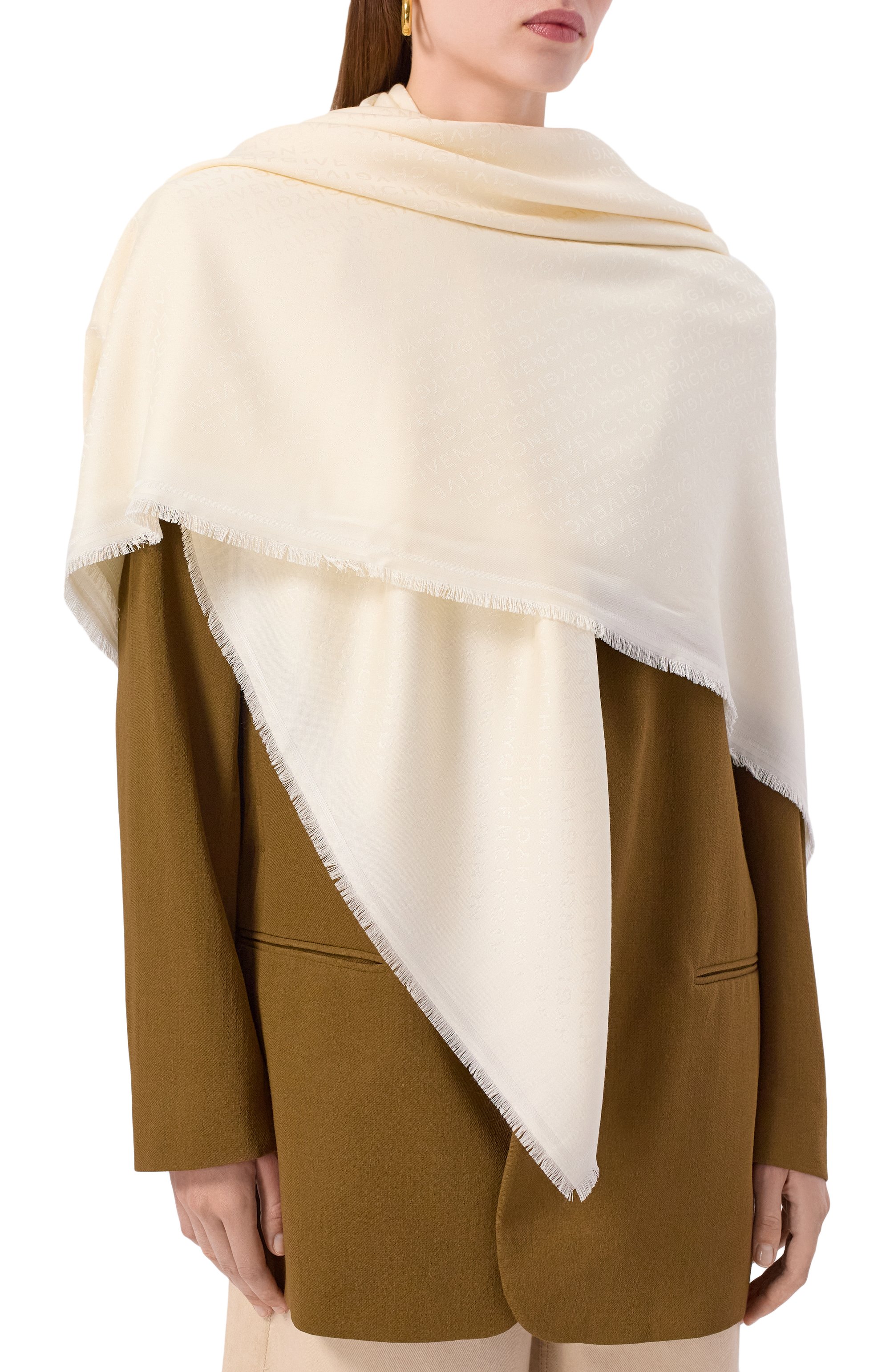 Шаль из шелка и шерсти GIVENCHY, арт. 710003163, фото 2