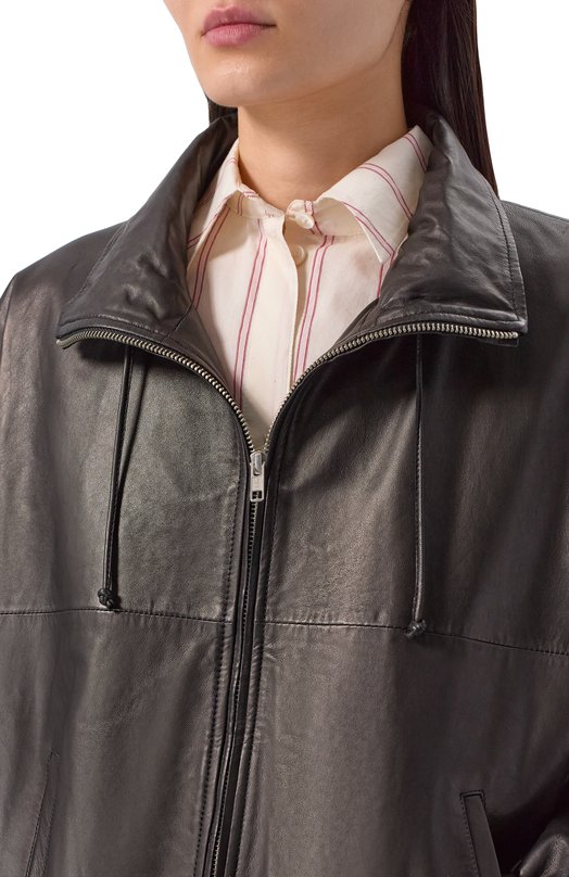 Кожаная куртка Haikure HEW09124PL006TP/J0RDAN NAPPA Чёрный  HEW09124PL006TP/J0RDAN NAPPA Фото 5