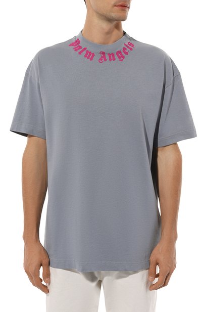 Хлопковая футболка PALM ANGELS, арт. PMAA001F24JER007, фото 3