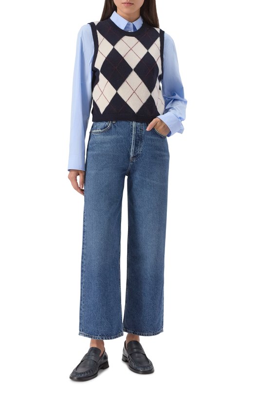 Кашемировый жилет FRAME x Sotheby's Frame Denim WE25KSW044 Синий  WE25KSW044 Фото 2