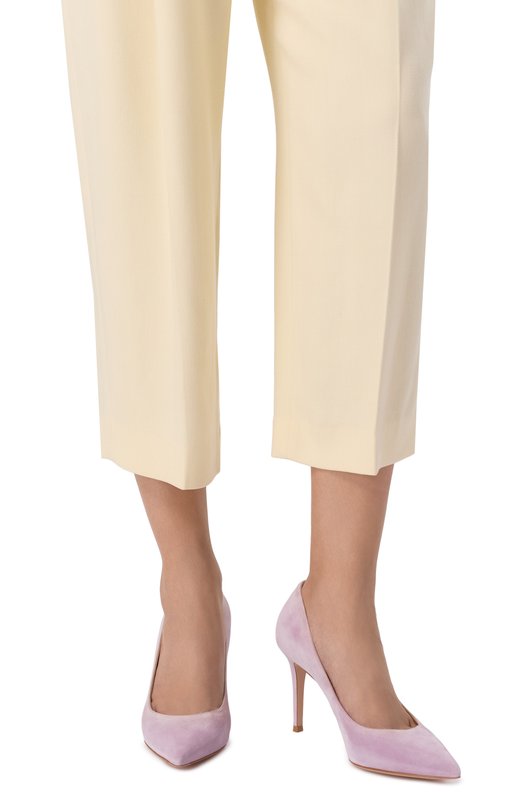 Замшевые туфли Gianvito 85 Gianvito Rossi G24580.85RIC.CAMLILE Сиреневый  G24580.85RIC.CAMLILE Фото 2