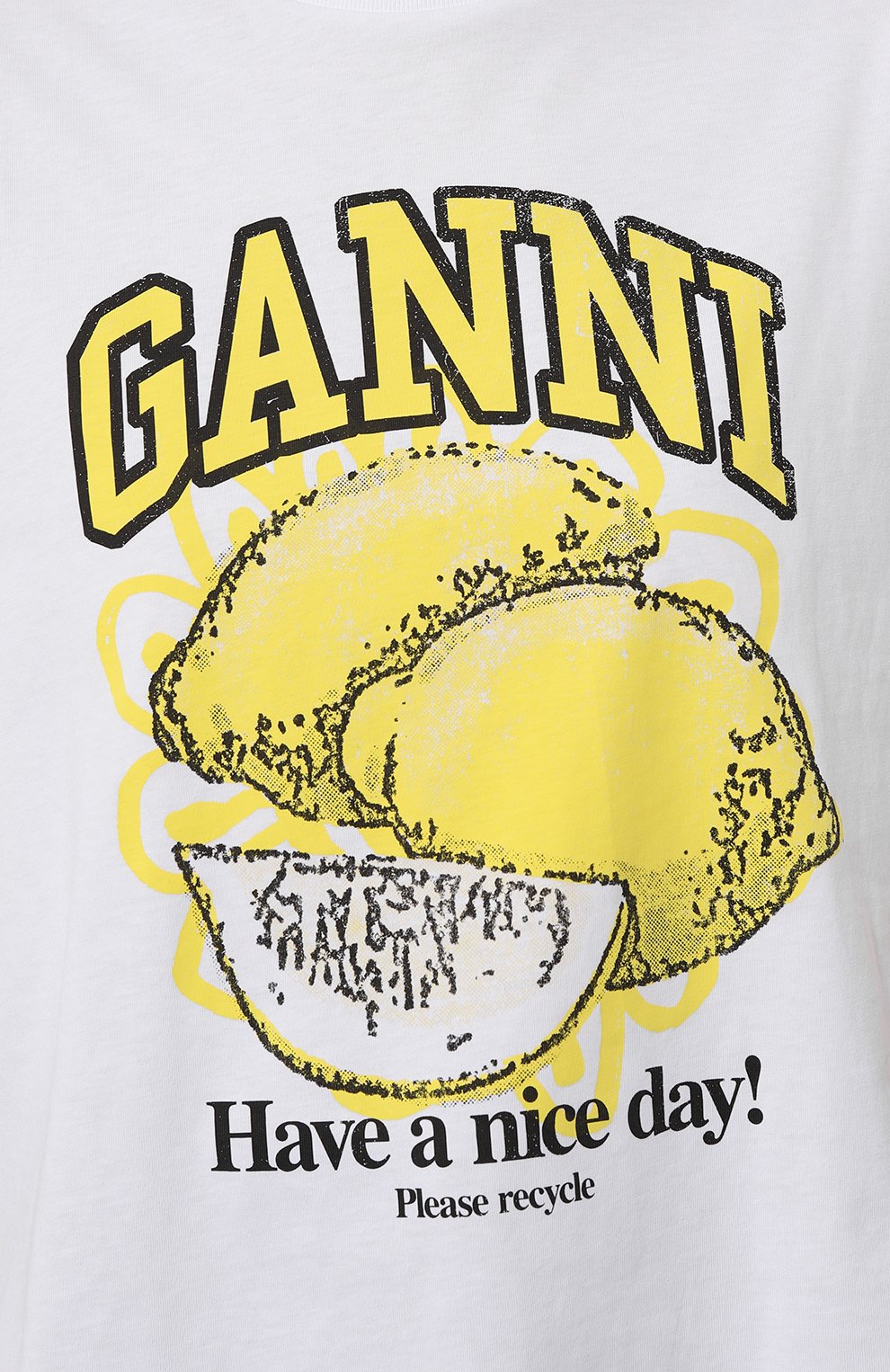 Хлопковая футболка GANNI, арт. T3768, фото 5
