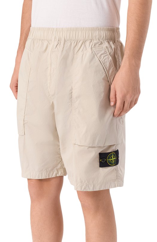 Хлопковые шорты Stone Island K1S15L100009-S0003 Бежевый  K1S15L100009-S0003 Фото 3