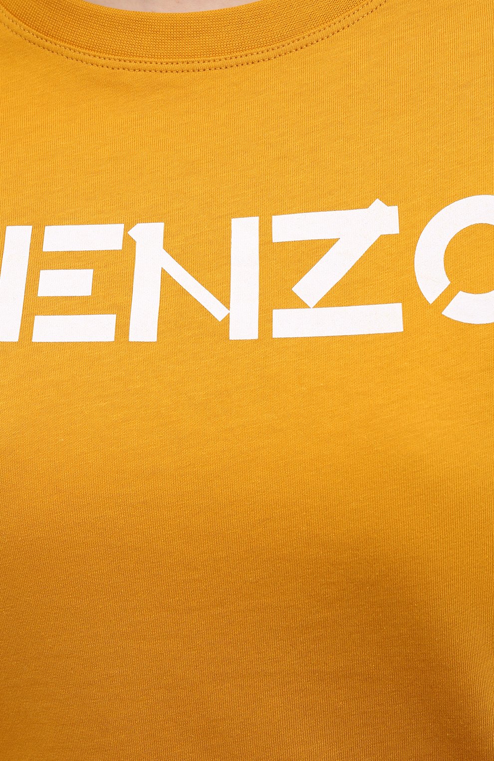 Хлопковая футболка KENZO желтого цвета по цене 11500 руб., арт. FA62TS8414SJ, фото 5 Хлопковая футболка KENZO, арт. FA62TS8414SJ, фото 5