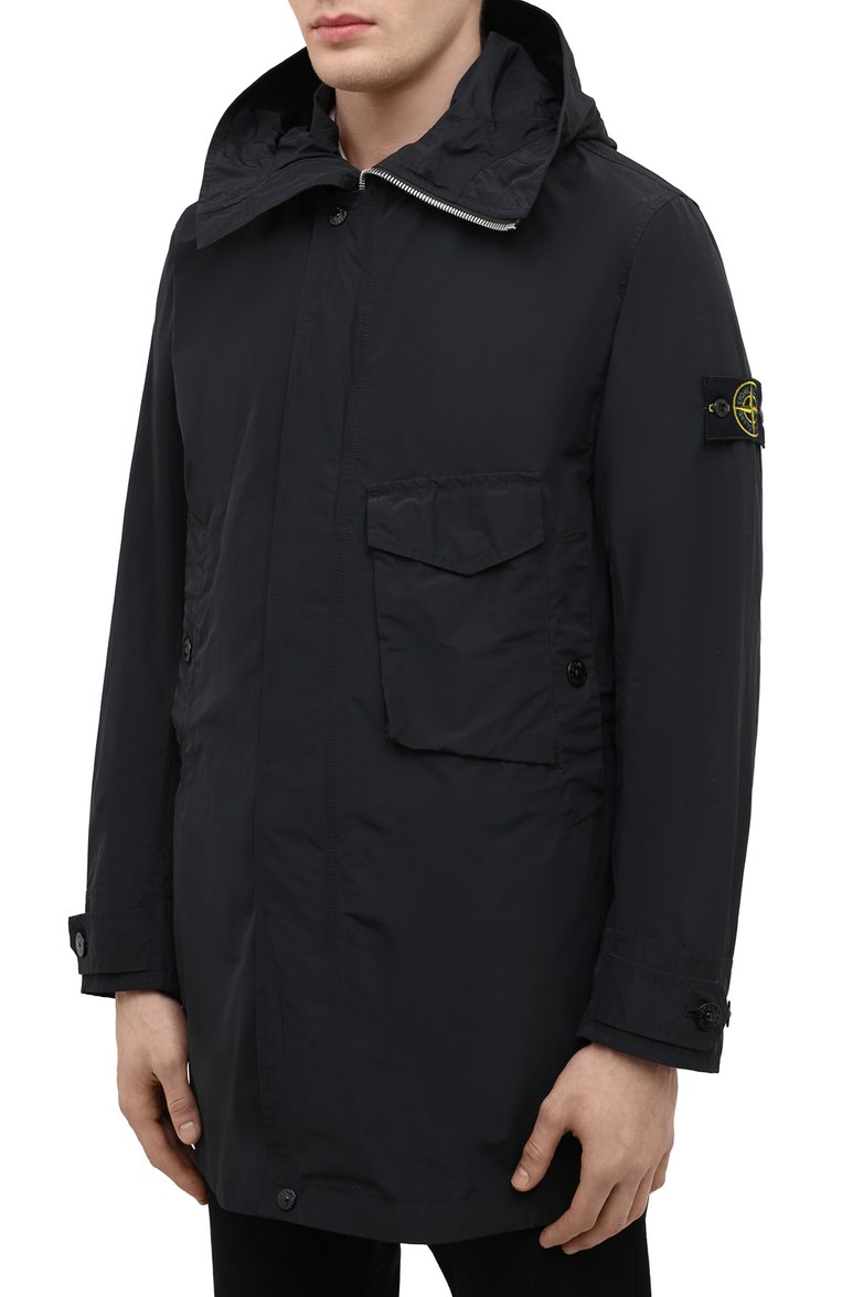 Мужская парка STONE ISLAND черного цвета, арт. 741570222 | Фото 3 (Рукава: Длинные; Материал внешний: Синтетический материал; Кросс-КТ: Куртка, парка; Длина (верхняя одежда): До середины бедра; Стили: Кэжуэл; Материал сплава: Проставлено; Драгоценные камни: Проставлено)