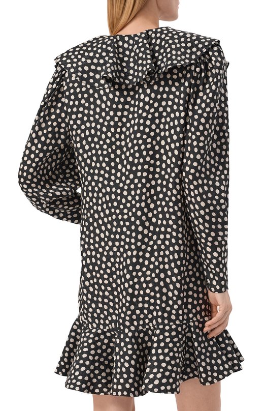 Шелковое платье Chloé CH26SR037300 Чёрно-белый  CH26SR037300 Фото 3