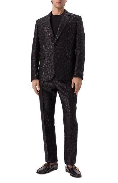 Жаккардовый пиджак VERSACE черного цвета по цене 259000 руб., арт. 1016651/1A12363, фото 4 Жаккардовый пиджак VERSACE, арт. 1016651/1A12363, фото 4