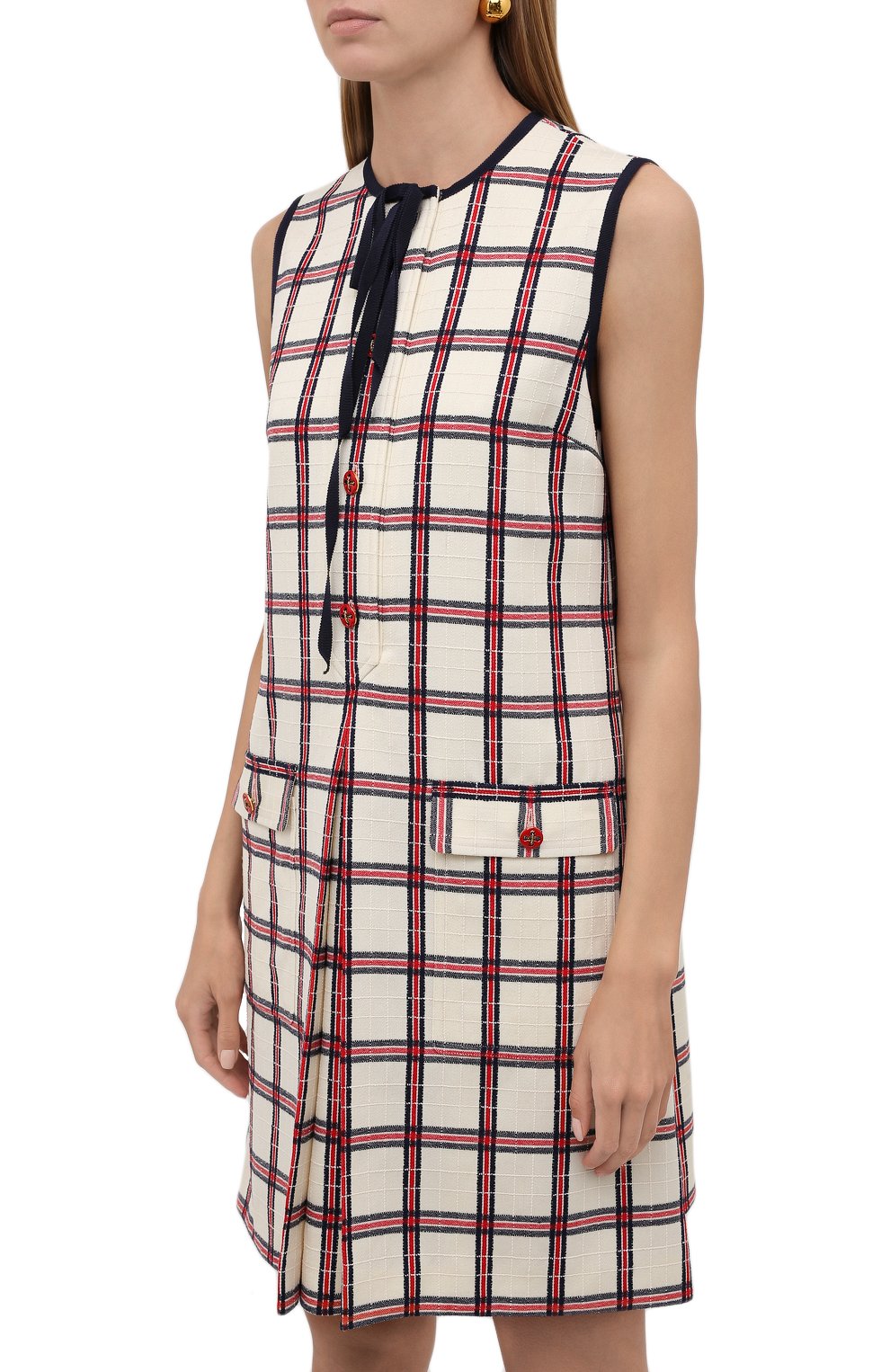 Платье из шерсти и хлопка GUCCI, арт. 657966/ZAGLI, фото 3